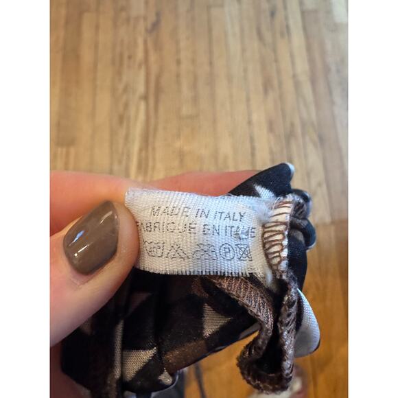 Fendi Vintage FF Geometric Zucca Short Sleeve Top IT 42 US 6 1990s Authentic - Picture 2 of 4